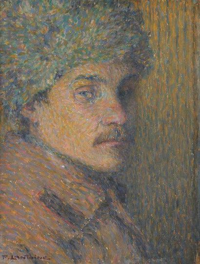 Fernand LANTOINE (1876/78-c. 1955) Portrait d?un Tartare, 1915 Huile sur panneau....