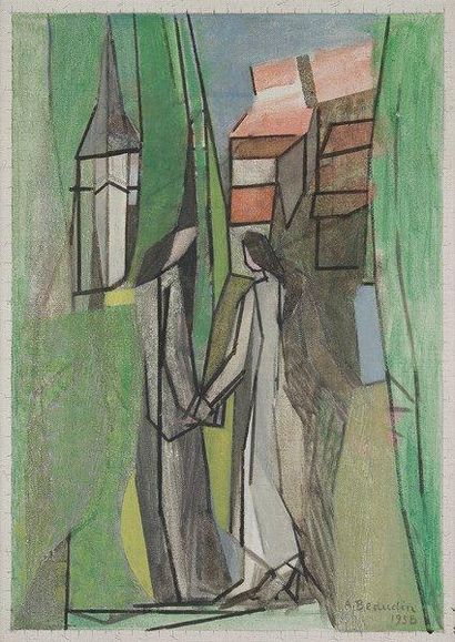 André BEAUDIN (1895-1979) 
La Promenade, 1958
Huile sur toile.
Signée et datée en...