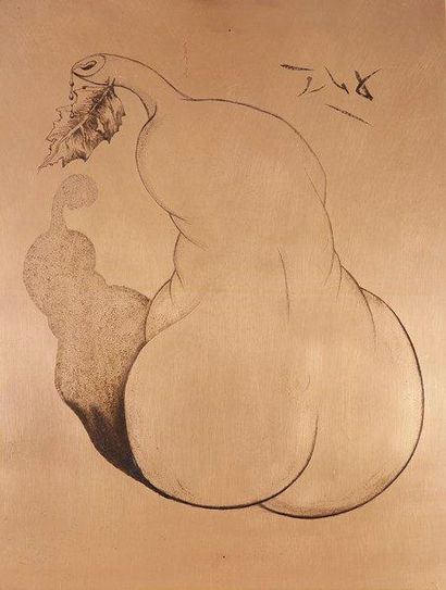 Salvador DALI (d'après) (1904-1989) 
Casanova, femme sans cou, 1967
Plaque de cuivre...