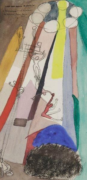 Suzanne ROGER (1899-1986) 
Au Cirque, 1951
Gouache, aquarelle et fusain.
Signée,...