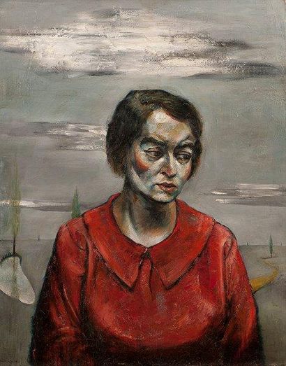 Henri GOETZ [franco-américain] (1909-1989) 
Portrait de Louise Van Den Bergh, 1936
Huile...