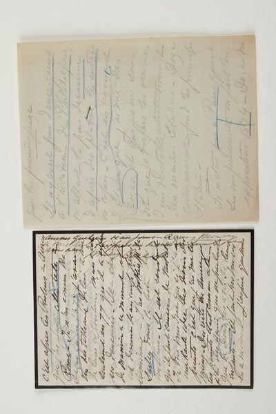 Mary CASSATT L.A.S. et note autographe, Villa Angeletto, Grasse Mercredi [mai 1913],...