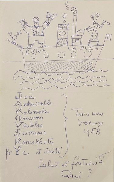 Marcel GROMAIRE (1892-1971) L.A. avec dessin et L.A.S., 1958-1963, à Anatole Jakovsky;...