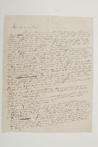 Henry de GROUX Environ 25 L.A., minutes ou brouillons de Lettres, dont 12 avec signature;...