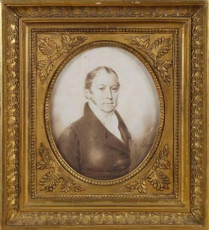 Alexandre Jean Baptiste HESSE (Paris 1806-1879) Portrait présumé de Camille Conneau,...