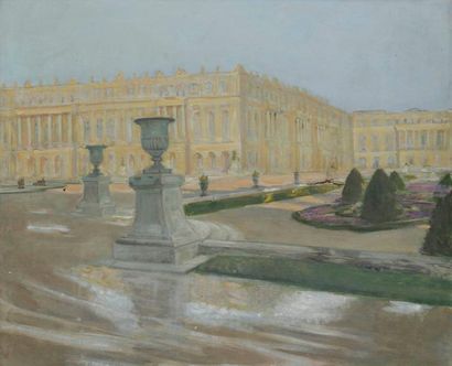 Henri GIRAULT DE NOLHAC (1884-1948) Versailles, le château Huile sur toile. Non signée....