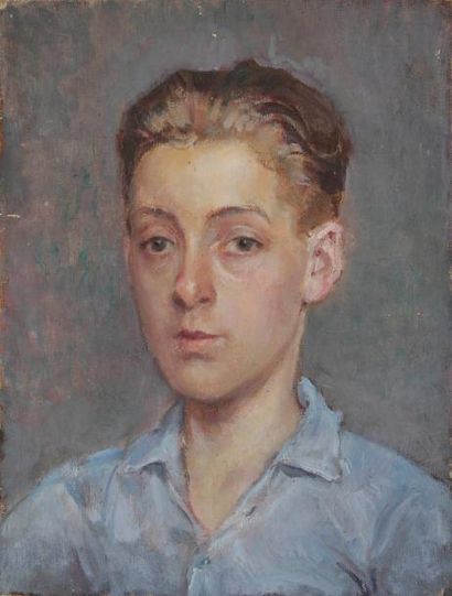 Henri GIRAULT DE NOLHAC (1884-1948) Jean de Nolhac, fils de l'artiste Huile sur toile....