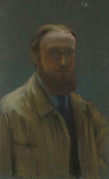 Henri GIRAULT DE NOLHAC (1884-1948) Autoportrait Pastel. Non signé. 51 x 32 cm