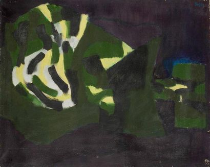 BOUFILLON (XXe siècle) Composition abstraite. Huile sur toile. Signée en haut à droite....