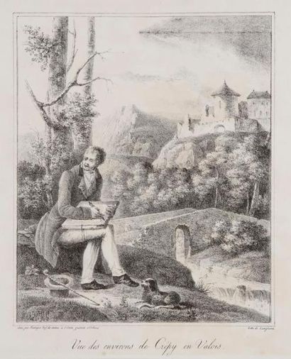 Jean-Louis Gabriel Rabigot (1753-1834, actif à Orléans) Vue des environs de Crépy...