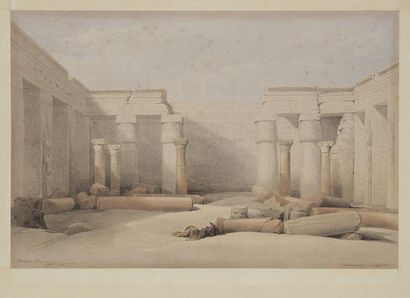 David Roberts (1796-1864) (d'après) Medinet Abou, Thèbes. 1832. Pl. pour Views in...