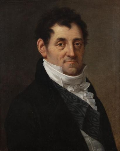 Robert LEFEVRE (Bayeux 1755 - Paris 1830) Portrait d'homme Toile. 64,5 x 54 cm Signée...