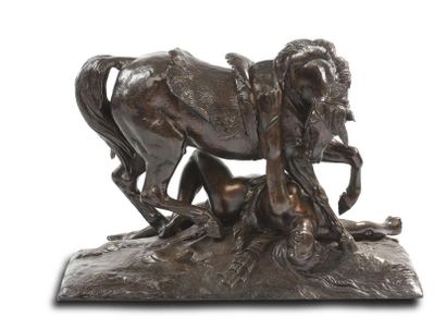 Théodore GECHTER (1795 - 1844) Amazone Bronze à patine brun clair. Vers 1860. Signé...