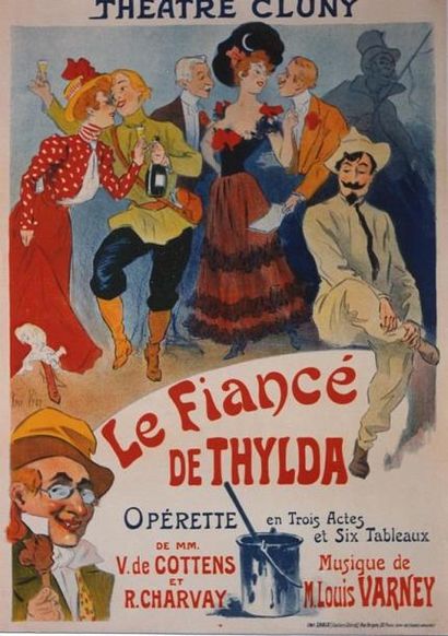 null 1 Affiche Fiancé de Thylda (Le), Varney L. [1900] PEAN R. Imp. Chaix. Entoilée...