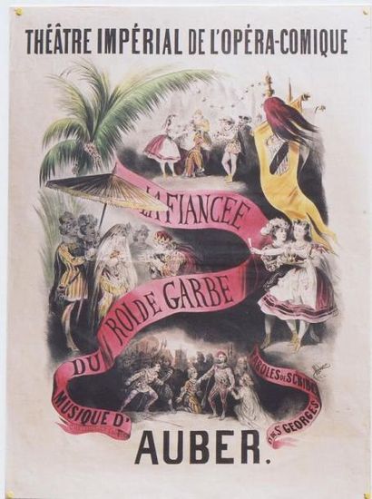 null 1 Affiche Fiancée du Roi de Garbe (La), Auber L.E. [1864] ADAM M. Imp. Lemercier....