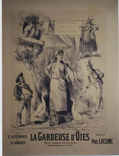 null 1 Affiche Gardeuse d?oies (La), Lacome P. [1888] LE MARESQUIER. Imp. Chaimbaud....