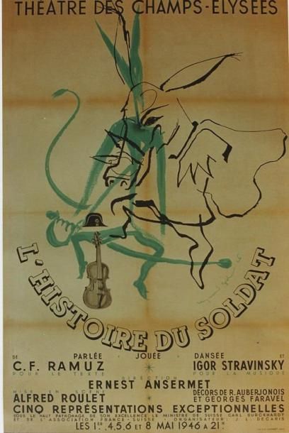 null 1 Affiche Histoire du Soldat (L?), Stravinski I. [1946] GID R. Imp. S.A. Courbet....