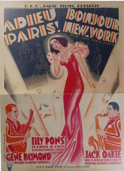 null 1 Affiche Adieu Paris bonjour New York, 1936 Affiche par: PERON Réalisateur:...