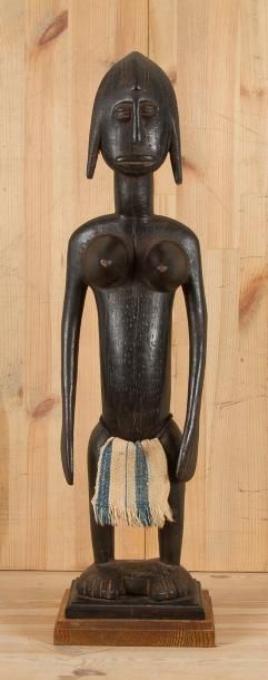 null BAMANA (Mali) Sculpture féminine de la société initiatique "Jo" matérialisant...