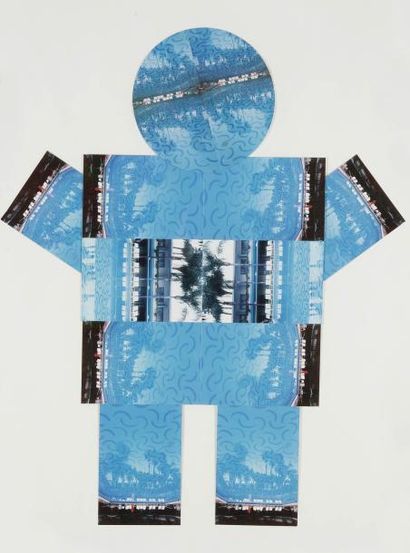 null Collage robot, Piscine David Hockney, Los Angeles, 1988 Monogrammé et daté au...