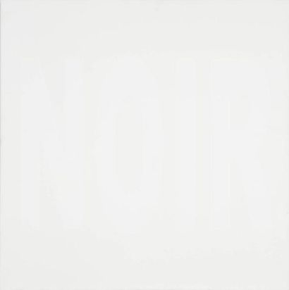 null Noir, 1999 Série tableaux blanc-blanc fluo Acrylique. 60 x 60 cm