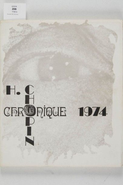 null CHOPIN Henri. Chronique, 1974. Henri Chopin, collection OU n°5, 1975. In-4,...