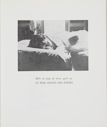  BEN (Benjamin Vautier). Poésies. Génération, s.d. 1973. In-8 carré. Édition originale.... Gazette Drouot
