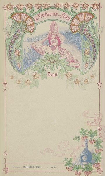 Louis CHALON (1866-1940) Corse, projet publicitaire pour La Bénédictine en France...