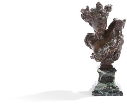 null Jean-Baptiste CARPEAUX (1827 - 1875)
Buste du génie de la danse
Bronze, patine...