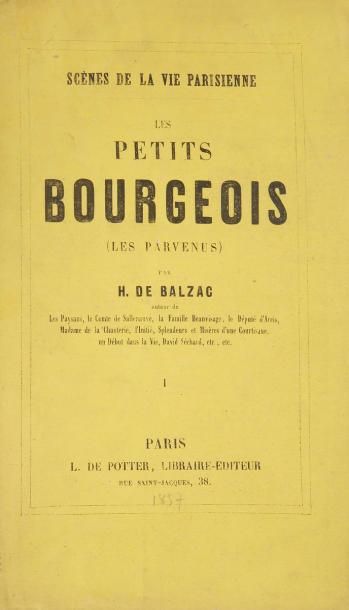 BALZAC (Honoré de), RABOU (Charles) Les Petits Bourgeois. - Les Petits bourgeois...