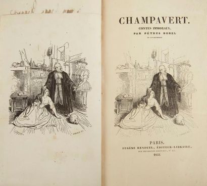 BOREL (Petrus) Champavert. Contes immoraux. Paris: Eugène Renduel, 1833. - In-8,...