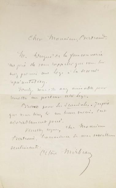MIRBEAU (Octave) Lettres de ma chaumière. Paris: A. Laurent, 1886. - In-18, (2 ff.),...
