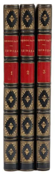 SAND (George) Isidora. Paris: Hippolyte Souverain, 1846. - 3 volumes in-8, 314 pp.,...