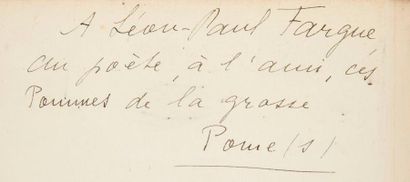 POMÈS (Mathilde) Ferveur. Paris: la jeune Parque, (1928). - In-8, 113 pp., (1 f....