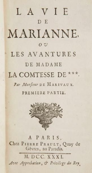 MARIVAUX (Pierre de) La Vie de Marianne, ou les aventures de madame la comtesse de...
