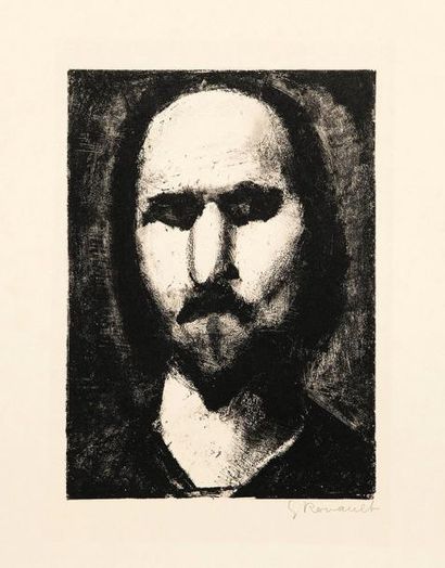 Georges ROUAULT (1871-1958) André Suarès. 1926. Lithographie. 178 x 242. Chapon et...