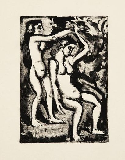 Georges ROUAULT (1871-1958) Fleurs du Mal. 1933. Lithographie. 208 x 300. Chapon...