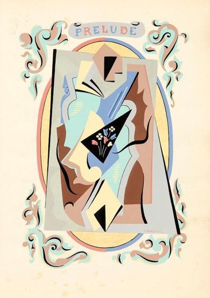 Gino Severini (1883-1966) (d'après) Prélude. Pl. pour Fleurs et Masques, Frederick...