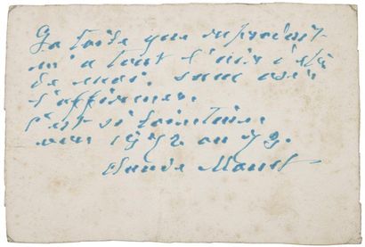 null Claude MONET. L.A.S., Giverny 12 octobre 1921, à Lucien Moline, et P.A.S. au...