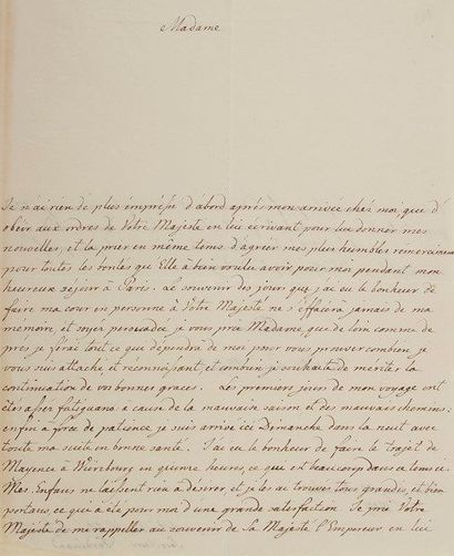 null Joseph JOUBERT (1754-1824). L.A.S. «J.», 7 août 1812, à Charles-Julien de Chênedollé,...