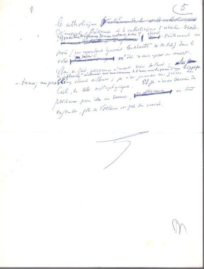 null Henry de MONTHERLANT. Manuscrit autographe, Les Sources de Don Celestino, [1963];...