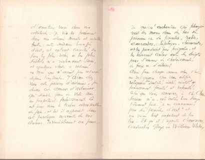 null Albert SAMAIN (1858-1900) poète. L.A.S., Vence 21 mars 1899, [à Robert de Montesquiou];...