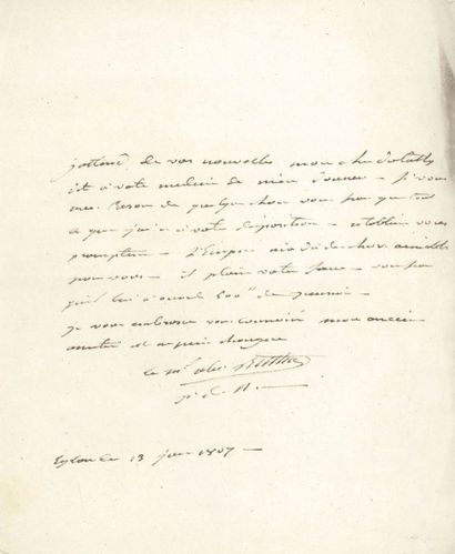 null Alexandre BERTHIER. 4 L.A.S. et 2 L.S., dont une avec pièce jointe, 1806-1809,...