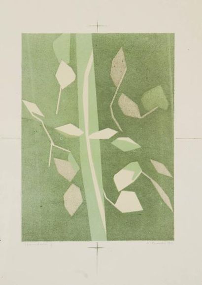 André BEAUDIN (1895-1979) Feuillage, 1964 Lithographie. Signée, datée et annotée...
