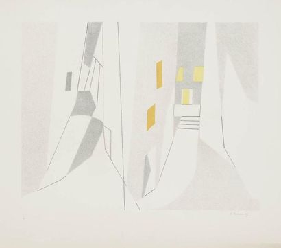 André BEAUDIN (1895-1979) La Rue, 1957 Lithographie. Signée, datée et numérotée sur...