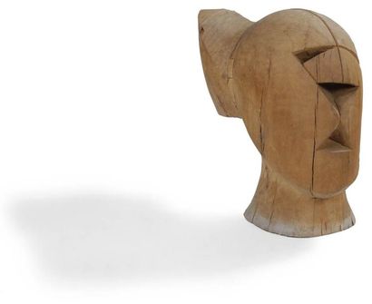 Nicolas ALQUIN (né en 1958) Tête de femme Sculpture en bois. Non signée. (Petits...