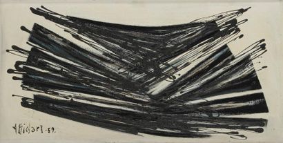 A. BIDART (XXe siècle) Composition abstraite, 1959 Huile sur toile. Signée et datée...