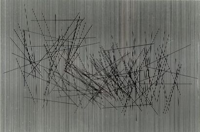 Jesùs-Rafael SOTO [vénézulien] (1923-2005) Vibration, 1967 Sérigraphie sur perspex....