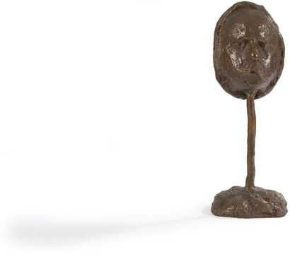 César Baldiccini dit CESAR (1921-1998) Tête pain Sculpture en bronze patiné. Pièce...
