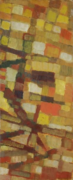 Jacques GERMAIN (1915-2001) Composition abstraite Huile sur toile. Porte le cachet...